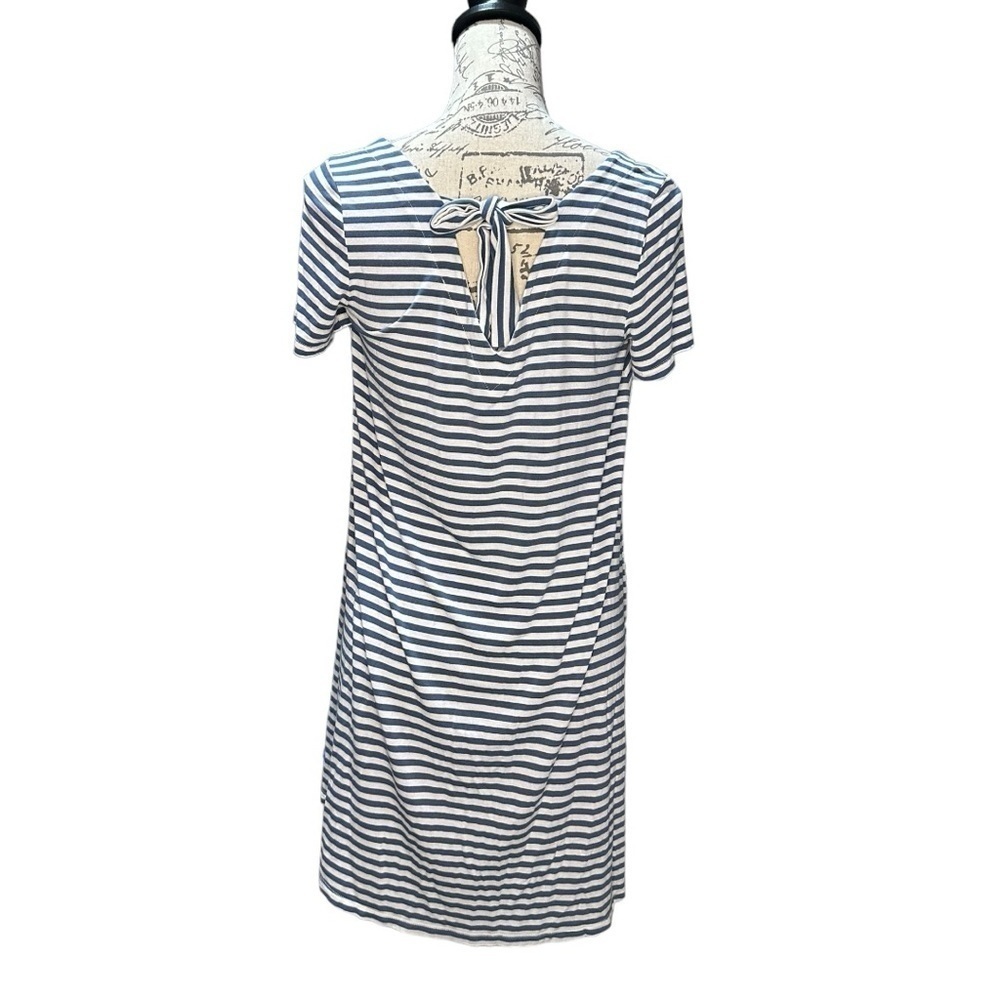 LOFT Blue & White Stripe Short Sleeve Dress Size Small